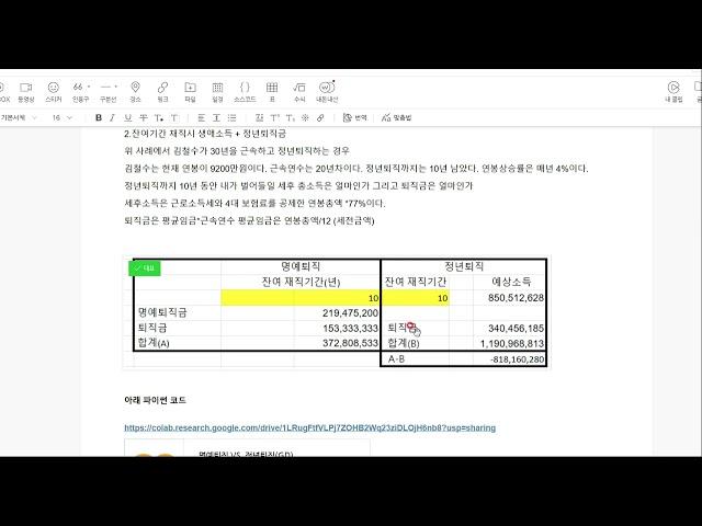 연말맞이특집 /명예퇴직 VS. 정년퇴직 /생애소득 차이는 얼마가 발생하는가