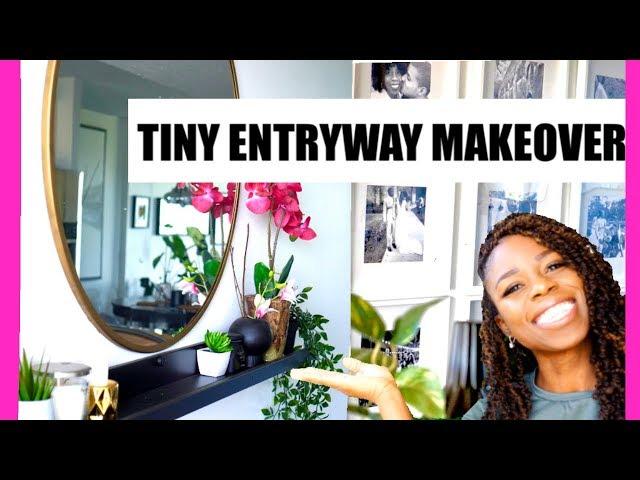 2 ENTRYWAY DECORATING IDEAS ON A BUDGET * DIY MINIMALIST SMALL HOME APARTMENT FOYER MAKEOVER IKEA