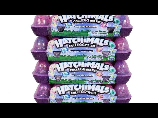 Hatchimals CollEGGtibles Season 4 One Dozen Packs Surprise Egg Unboxing Toy Review