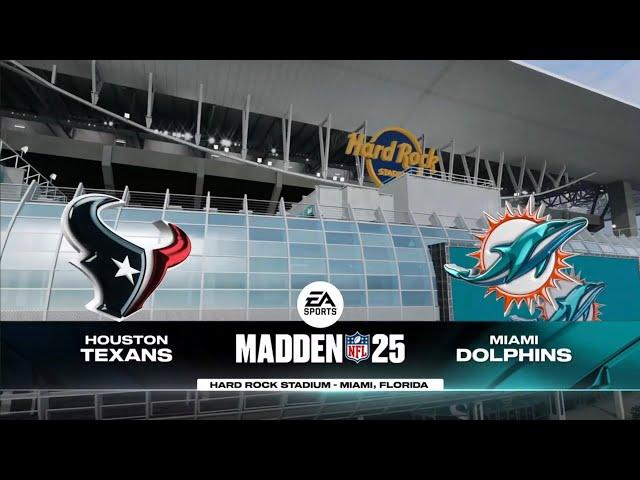 Texans vs Dolphins Simulation (Madden 25 Updated Rosters)