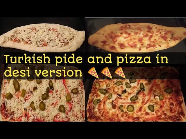 Turkish pide and pizza in desi version #easy recipe #yummmy #