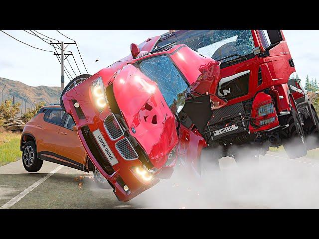 Roads Realistic Car Crashes #5  BeamNG.Drive