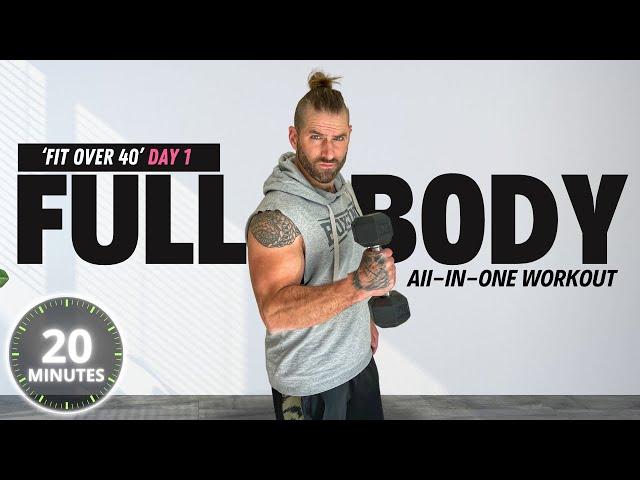 Day 1 | 20 Min Full Body Dumbbell Workout (Fit Over 40 challenge all-in-one workout)