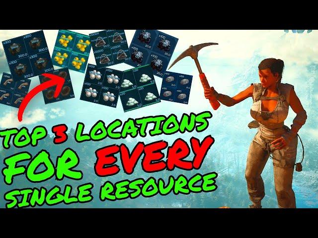 TOP 3 Locations For EVERY RESOURCE in Ark Survival Ascended! ASA Pro Strats