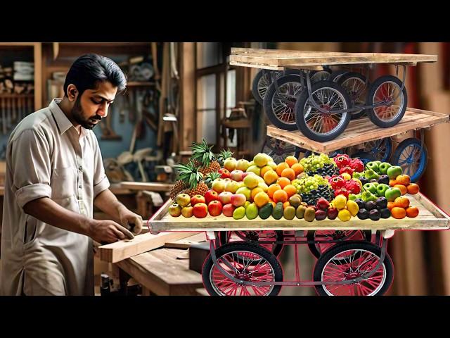 How to make food vending wooden cart