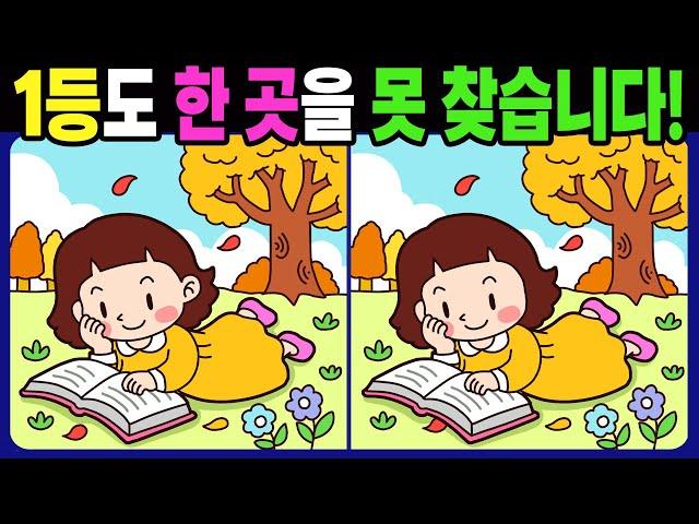 【다른그림찾기/치매예방】1등도 3개 중 한 곳은 못 찾습니다! 재밌고 건강한 두뇌 훈련 퀴즈! 【틀린그림찾기/두뇌운동/Find The Difference】#1309