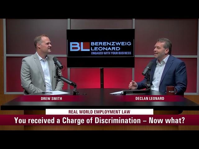 You Received a Charge of Discrimination - Now What?