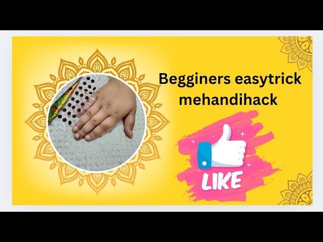 #beginnerseasytrick mehandihack#bindi easytrick hennadesign#mehndi #viralvideo #easyhenna#henna