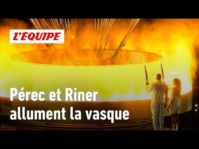 JO Paris 2024 - Riner et Pérec ont allumé la vasque : l'incroyable dernier relais de la flamme