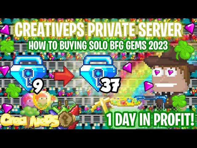 BEST PROFIT METHODS EVER! How To RICH FAST WITH BFG GEMS In 2023! - Growtopia Private | CreativePS 