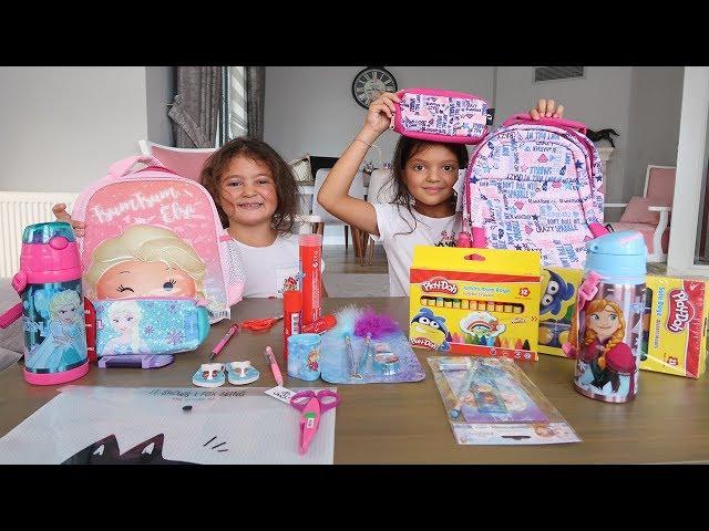 Elif Öykü ve Masal OKUL Alışverişinde! Kids Back To School Shopping 2018 , Funny Kids Videos