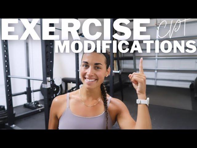 [NASM CPT] EXERCISE MODIFICATIONS | how to modify lifts & exercises I always include in my workouts