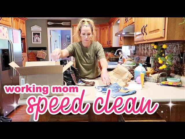WORKING MOM SPEED CLEAN WITH ME | EVENING POWER HOUR | BRIANA STEVENSON