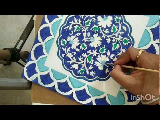 36.DIY RAJASTHANI BLUE POTTERY ART ---DAZZLING PEARLS VC