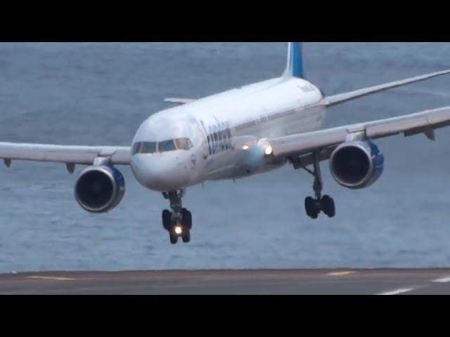 HORRIBLE || Very Awful landings | IMPRESSIVE Go arounds B753 A320 B737 || Madeira