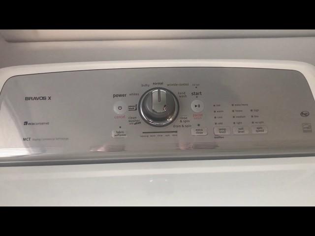 Reset and recalibrate Maytag Bravos X washing machine