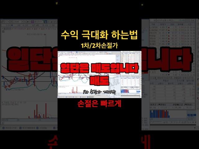 수익극대화 하는법 $손절은 빠르게 #구원투수