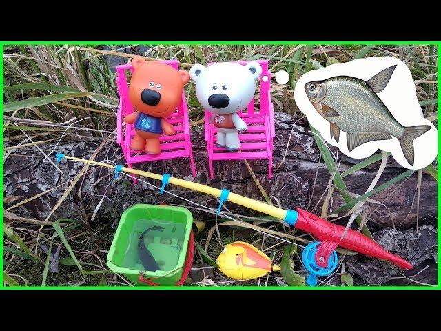 REAL Bear FISHING! Caught a CARP? Cartoons with toys Mimimishki