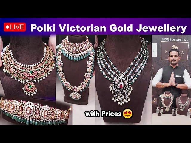 Polki Jewellery With Prices | Victorian Gold Jewellery | Krishna Jewellers | @brideessentials