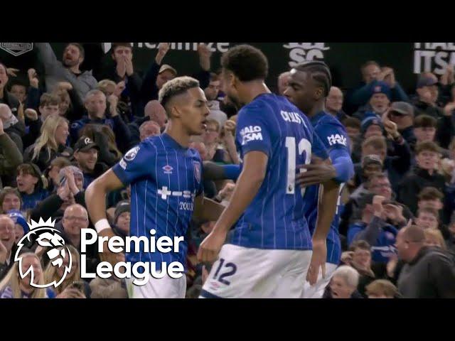 Omari Hutchinson blasts Ipswich Town level against Manchester United | Premier League | NBC Sports