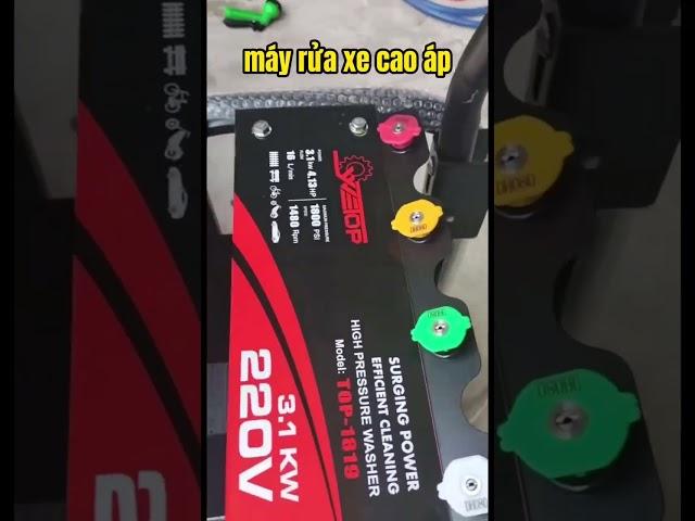 Test máy rửa xe cao áp chạy điện 220v