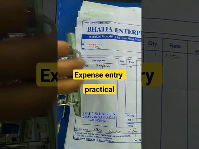 Expense entry in tally prime | practical tally course #shorts #short #viral #tranding
