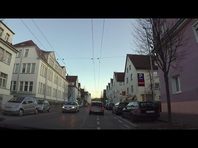 Driving through Esslingen-Mettingen (Germany)