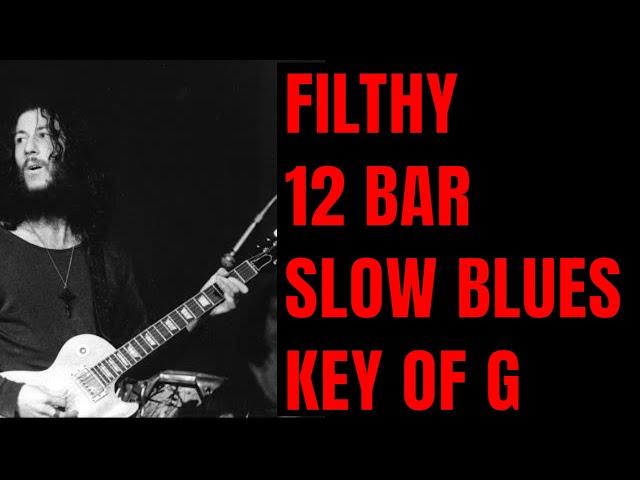 Slow 12 Bar Blues Jam in G Guitar Backing Track | Fleetwood Mac Style