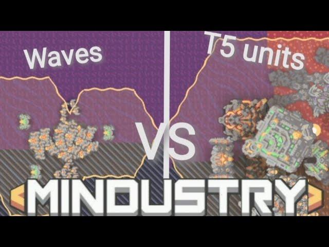 How much waves will T5 units be able to hold back | Mindustry