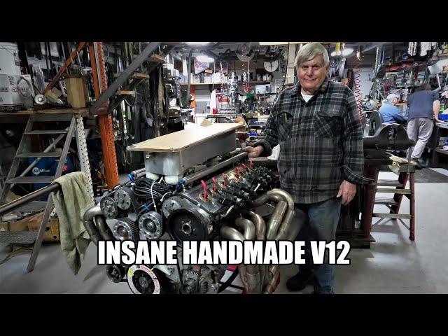 Homemade V12 Engine Start Up - Pure V12 Sound & Shop Talk with Pete Aardema & Kevin Braun