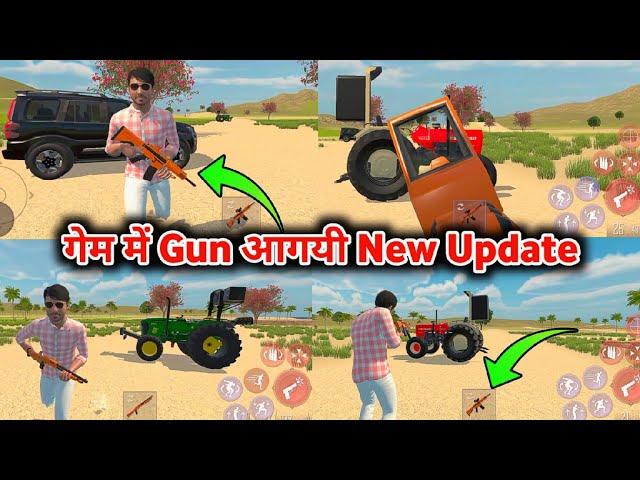 Indian vehicles simulator 3d character with gun update || Indian tractor game me gun kaise le ||