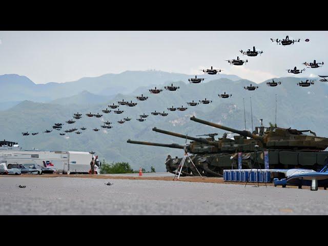 Footage of A Huge Drone Army Ready to Invade North Korea