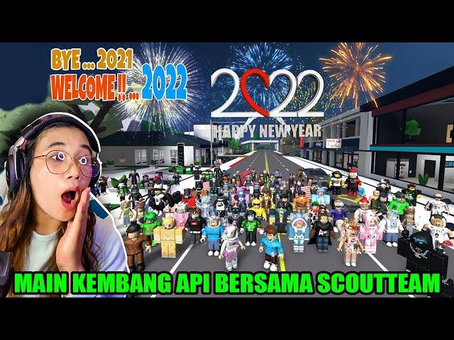 SCOUTTEAM MAIN KEMBANG API BARENG YOUTUBER ROBLOX DI BROOKHAVEN MENYAMBUT TAHUN 2022!!