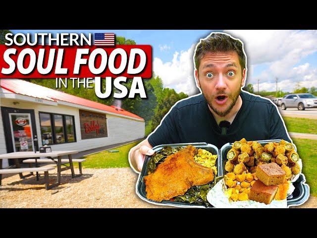 German Husband Tries Southern & SOUL FOOD in the USA!  *Best First Time Reaction*