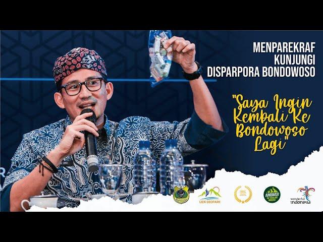 Menparekraf Sandiaga Uno Mengunjungi Disparpora Bondowoso