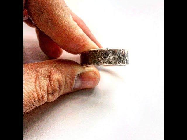 Men's silver ring ring | Mens anvil hammered silver ring | Designer ring for men | LUGDUN ARTISANS