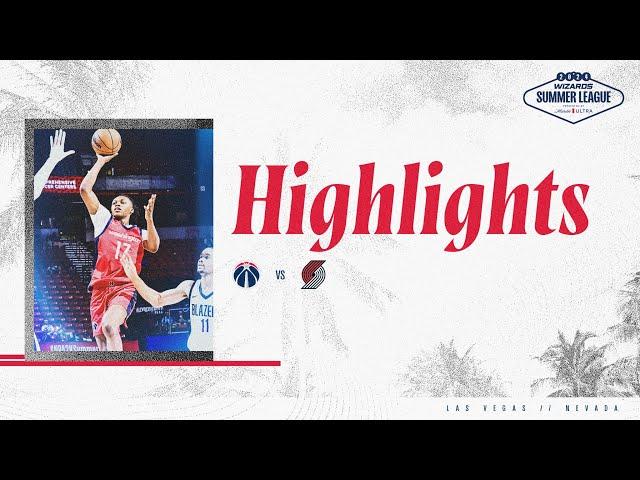 NBA 2K25 Summer League Highlights: Washington Wizards vs. Portland Trail Blazers | 07/16/24