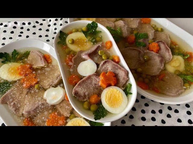 ЗАЛИВНОЕ ИЗ ЯЗЫКА - КАК ВКУСНО ПРИГОТОВИТЬ ЗАЛИВНОЙ ЯЗЫК