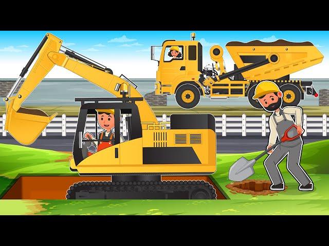 Garbage Collection from Construction Site and Construction of Swimming |Construction Vehicles