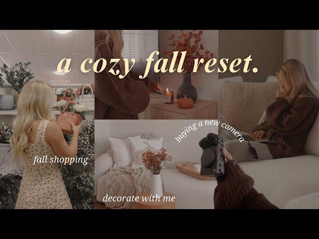 fall vlog : shopping, decorating, buying a new camera, book shopping