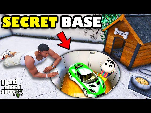 Franklin Build Underground Secret Base To Hide From Terrorists In GTA 5 | SHINCHAN and CHOP