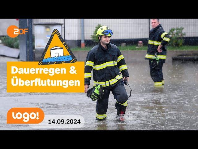 Heftiger Regen und Schnee in unseren Nachbarländern | logo! Nachrichten vom 14.09.2024