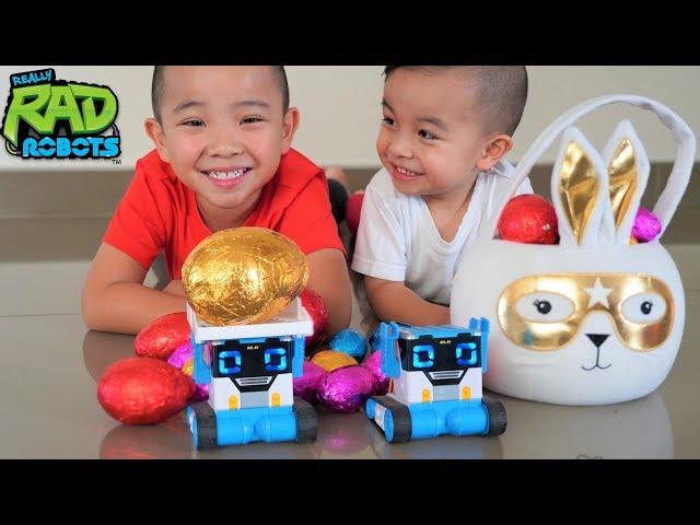 Chocolate Easter Egg Hunt  Robot Prank and Spy Fun CKN