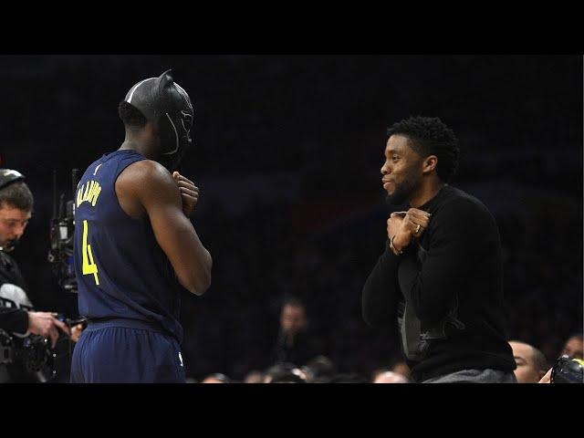 Throwback to when Victor Oladipo channeled his inner Black Panther in front of T'Challa himself! 