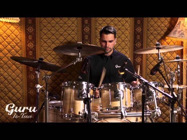 Guru In-Tense series English Ash drums. Featuring David Floegel.