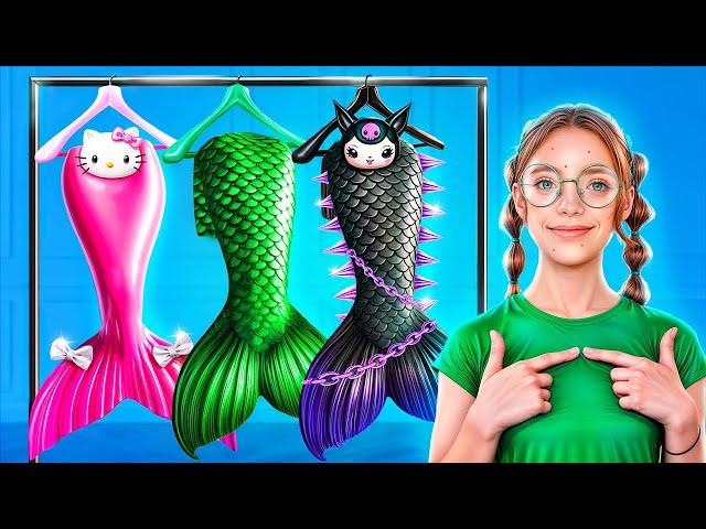From Hello Kitty And Kuromi To Mermaids! / How to Become Mermaid!