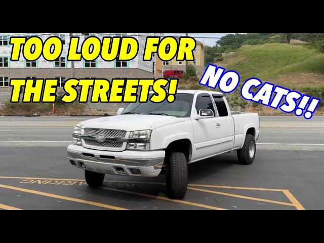 This CATLESS 5.3L Silverado w/ True Duals & Straight Pipes is TOO LOUD!