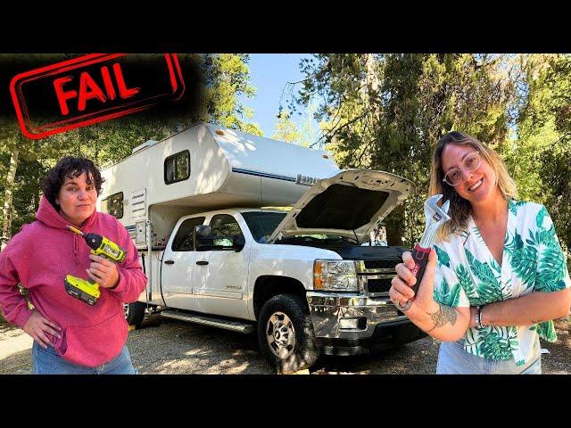 DIY Project FAIL & Living OFF-GRID in a TRUCK CAMPER in Colorado Mountains