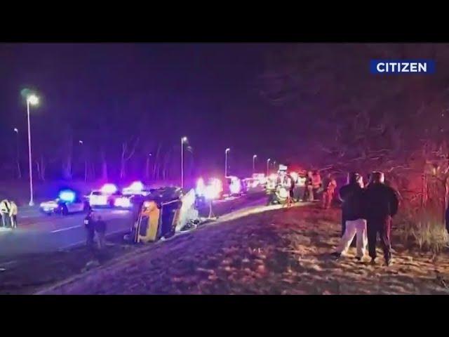 School bus overturns on the Garden State Parkway: officials