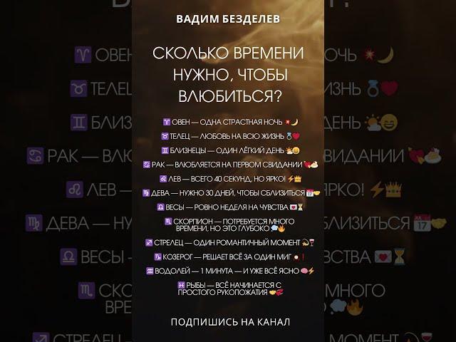 СКОЛЬКО ВРЕМЕНИ НУЖНО, ЧТОБЫ ВЛЮБИТЬСЯ?